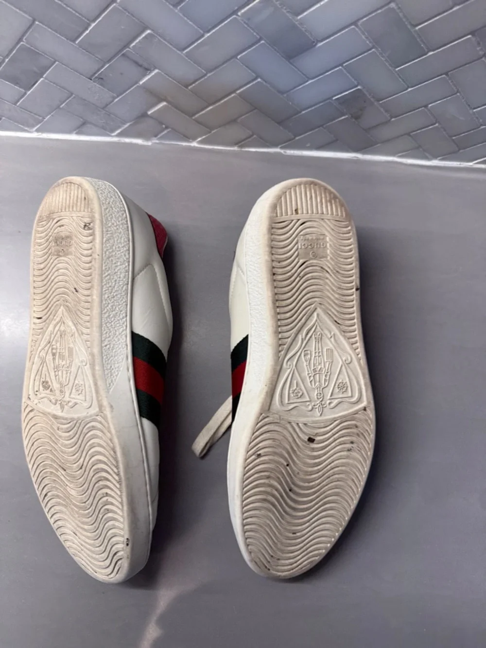 Gucci Leather Ace Snake shoes. Embroidery mens 8.5 - Picture 4 of 12
